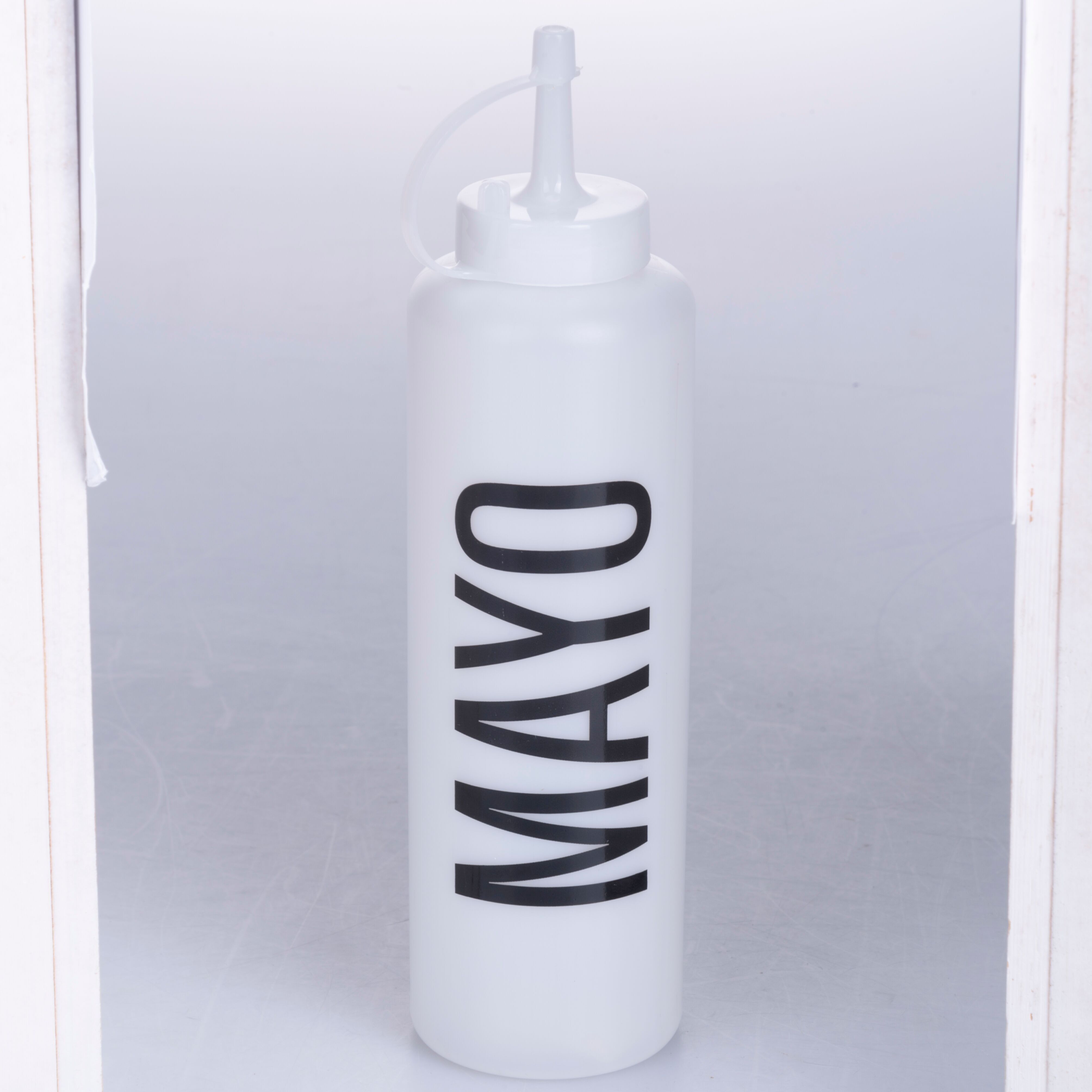 Mayo-Saucenspender 480 ml, Tropfschutz, Weiß, Bigismore