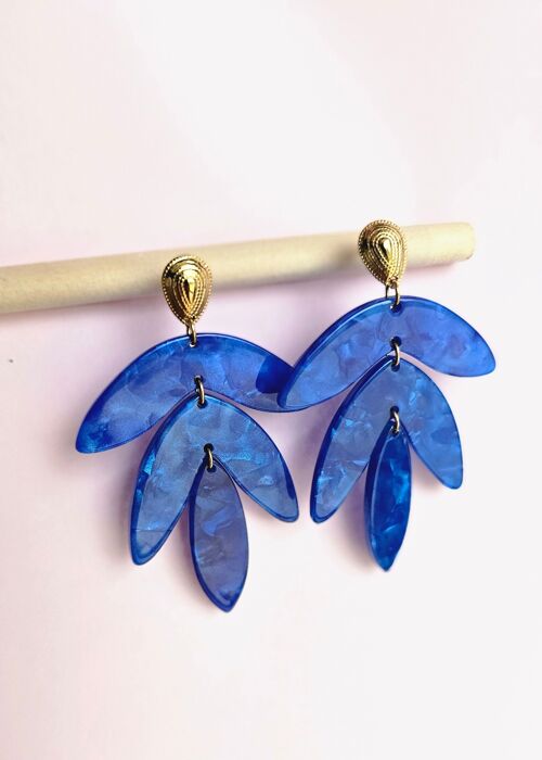 Boucles d'oreilles FIORE-BLEU