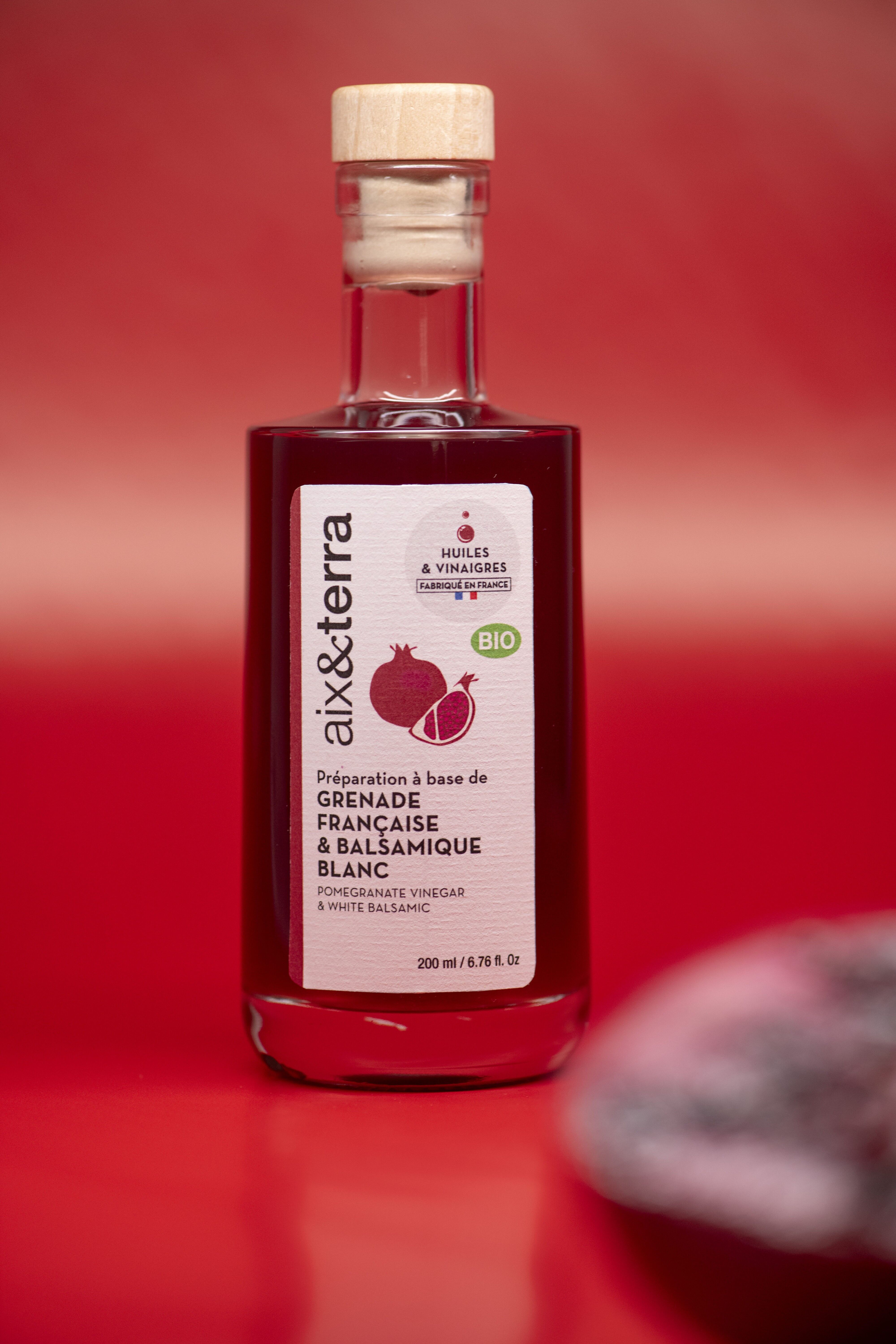 Bio-Balsamico-Essig aus französischem Granatapfel und weißem Essig, 200 ml
