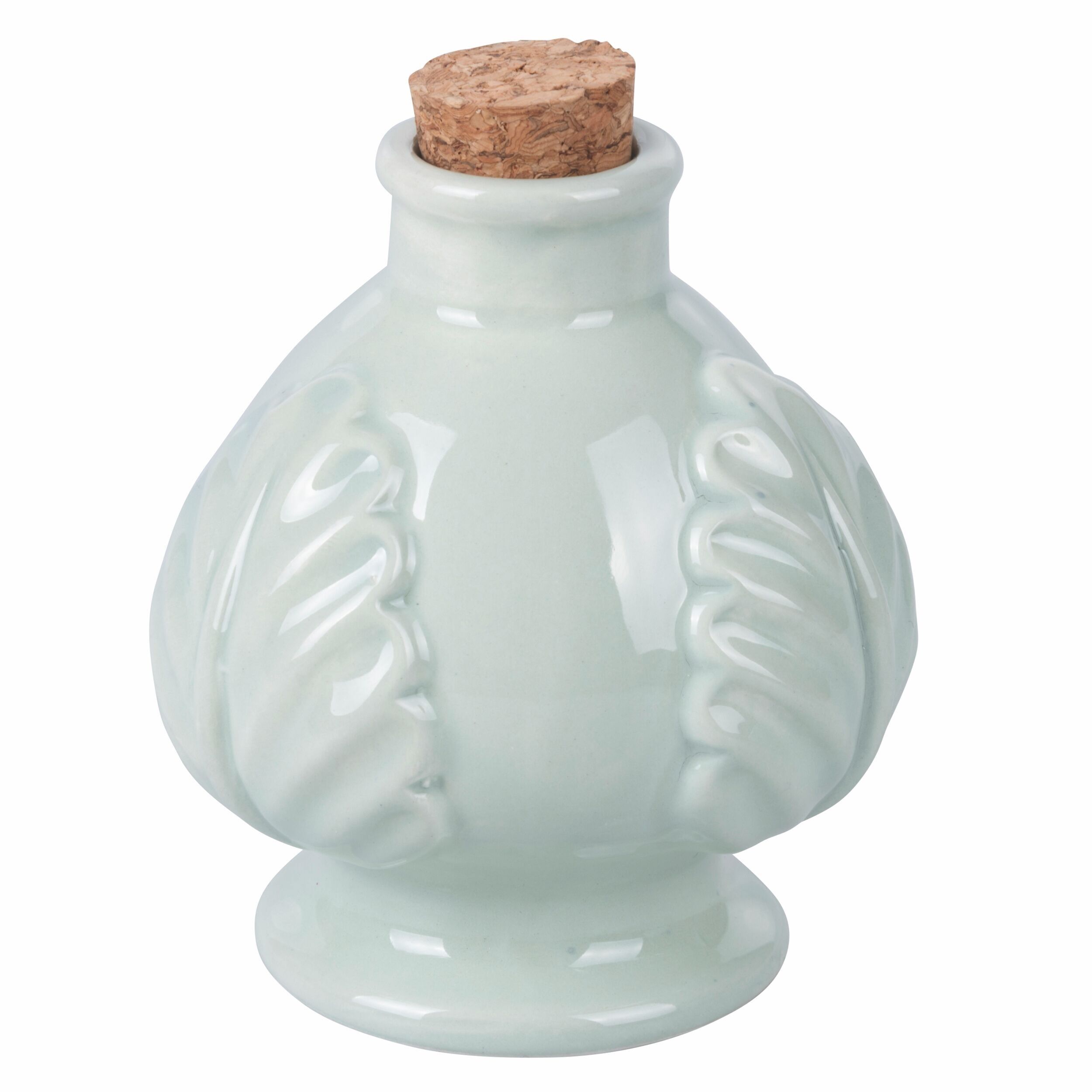 Pumo Mini-Ölmenage 120 ml, Keramikkorken, Salbeigrün, 4 Töne