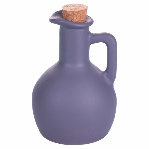 Anfora mini oliera 250 ml in vetro, tappo in sughero, viola, Drama Queen