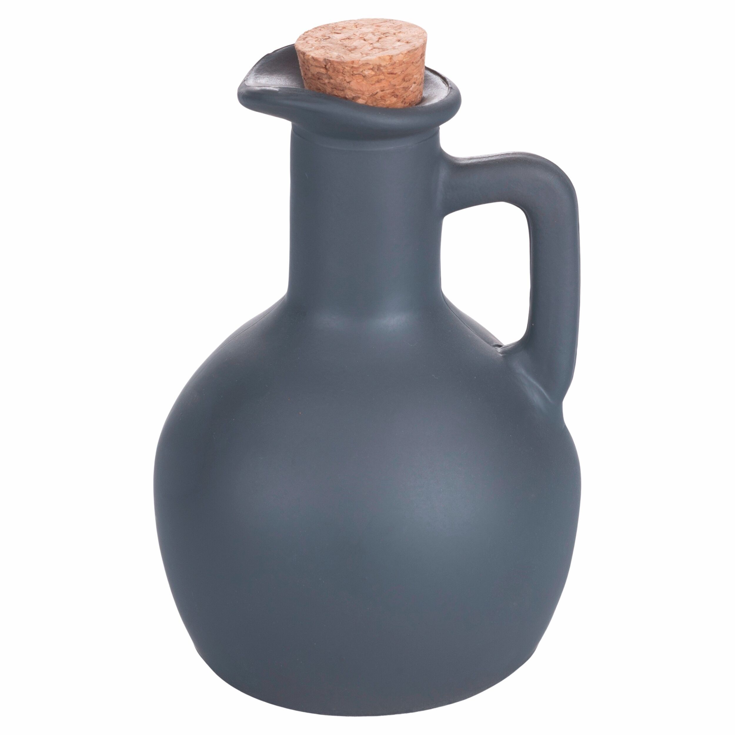 Amphora Mini-Ölflasche 250 ml Glas, Korkverschluss, dunkelgrau, Classic Monday