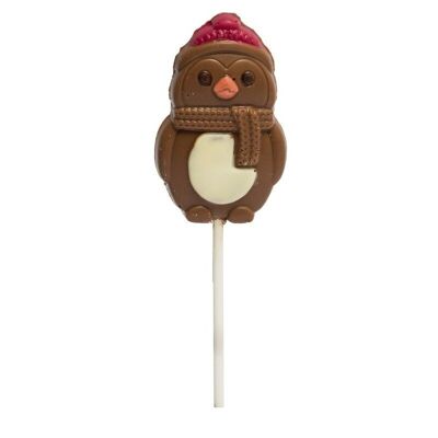 Milk Chocolate Penguin Lollipop - Christmas