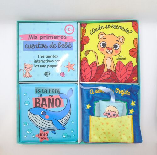 Mis primeros cuentos para bebés: Caja de cuentos para bebés/ diversión y aprendizaje desde el nacimiento/niños de 0 a 36 meses