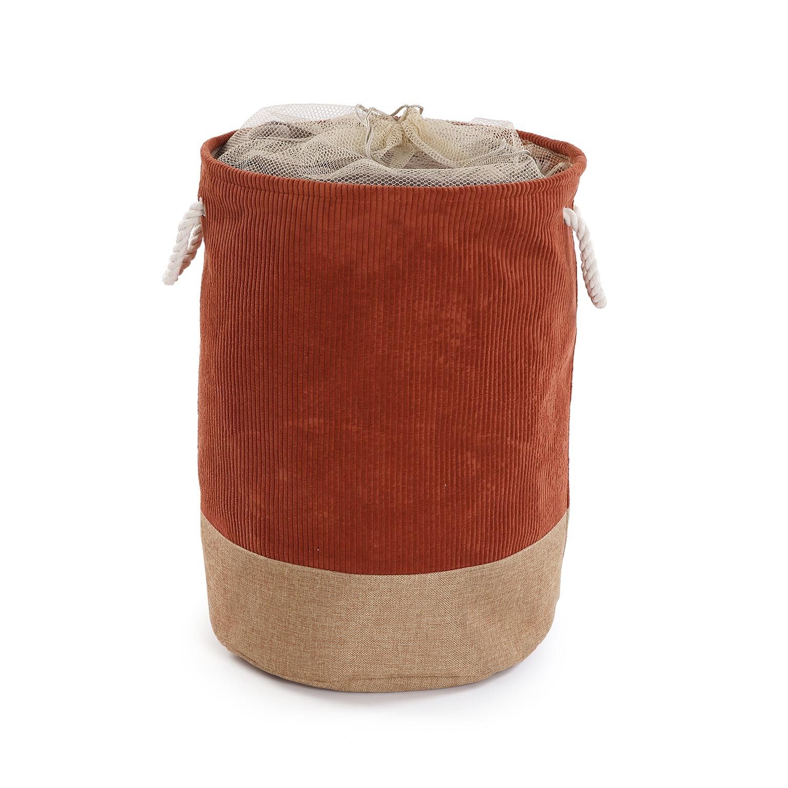 Wäschekorb aus Cord in Terrakotta 19487224