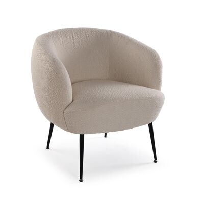 FAUTEUIL BEIGE AVEC ACCOUDOIRS DONNY 22640014