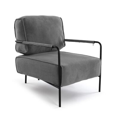 MAYLA 22640012 FAUTEUIL GRIS AVEC ACCOUDOIRS