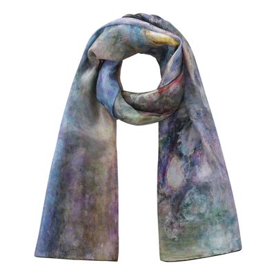 Foulard en soie inspiré de Monet - (180x65 cm)