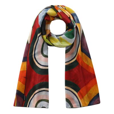 Foulard en soie inspiré de Delaunay - Le rythme, la joie de vivre - (180x65 cm)