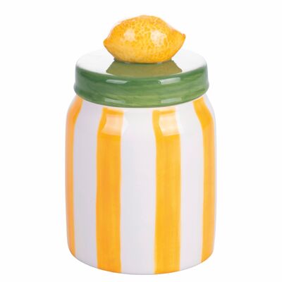 Pot en céramique 600 ml, couvercle design citron, Fruit Life