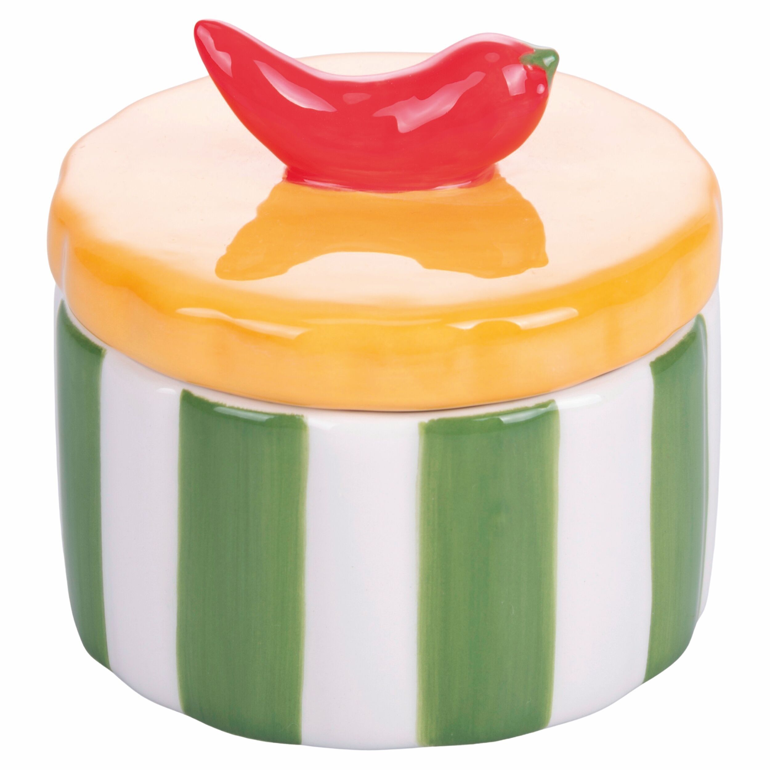 Ceramic jar 160 ml, chilli design lid, Fruit Life