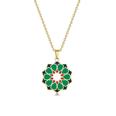 Collier inspiré de l'art islamique Siraj Watermelon