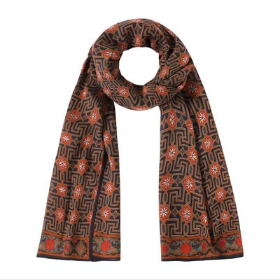 Foulard inspiré d'Ispahan - 100 % modal - (180 x 65 cm)