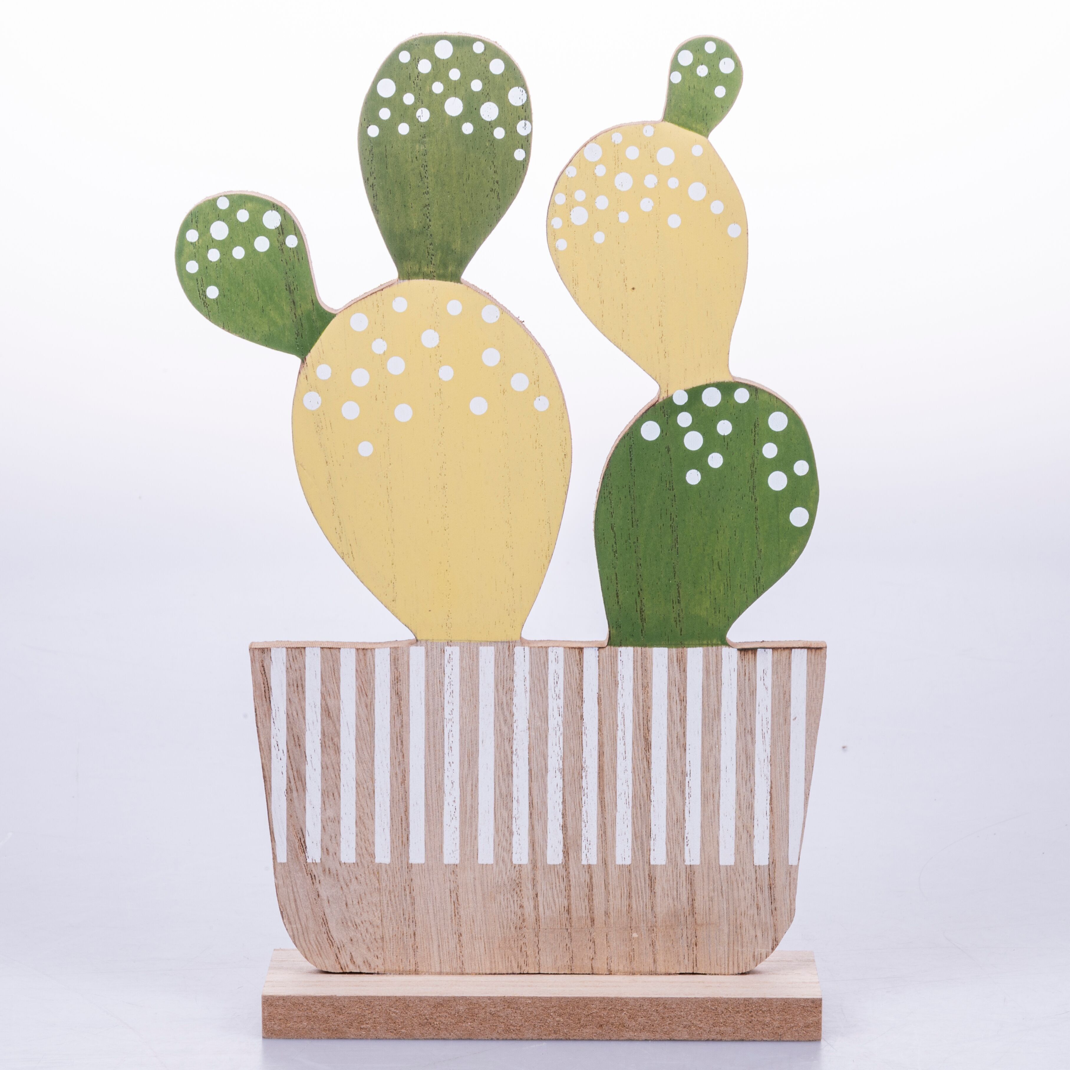 Decorative wooden cactus h.26.7 cm, The Campaign