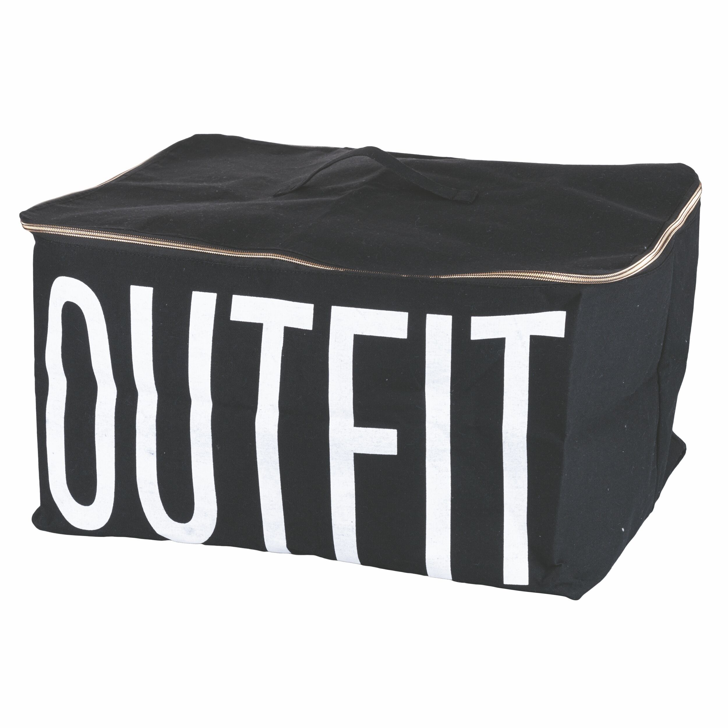 Custodia portatutto in tessuto, doppia cerniera, con impugnatura, 50x40x27cm, nero OUTFIT, Bigismore