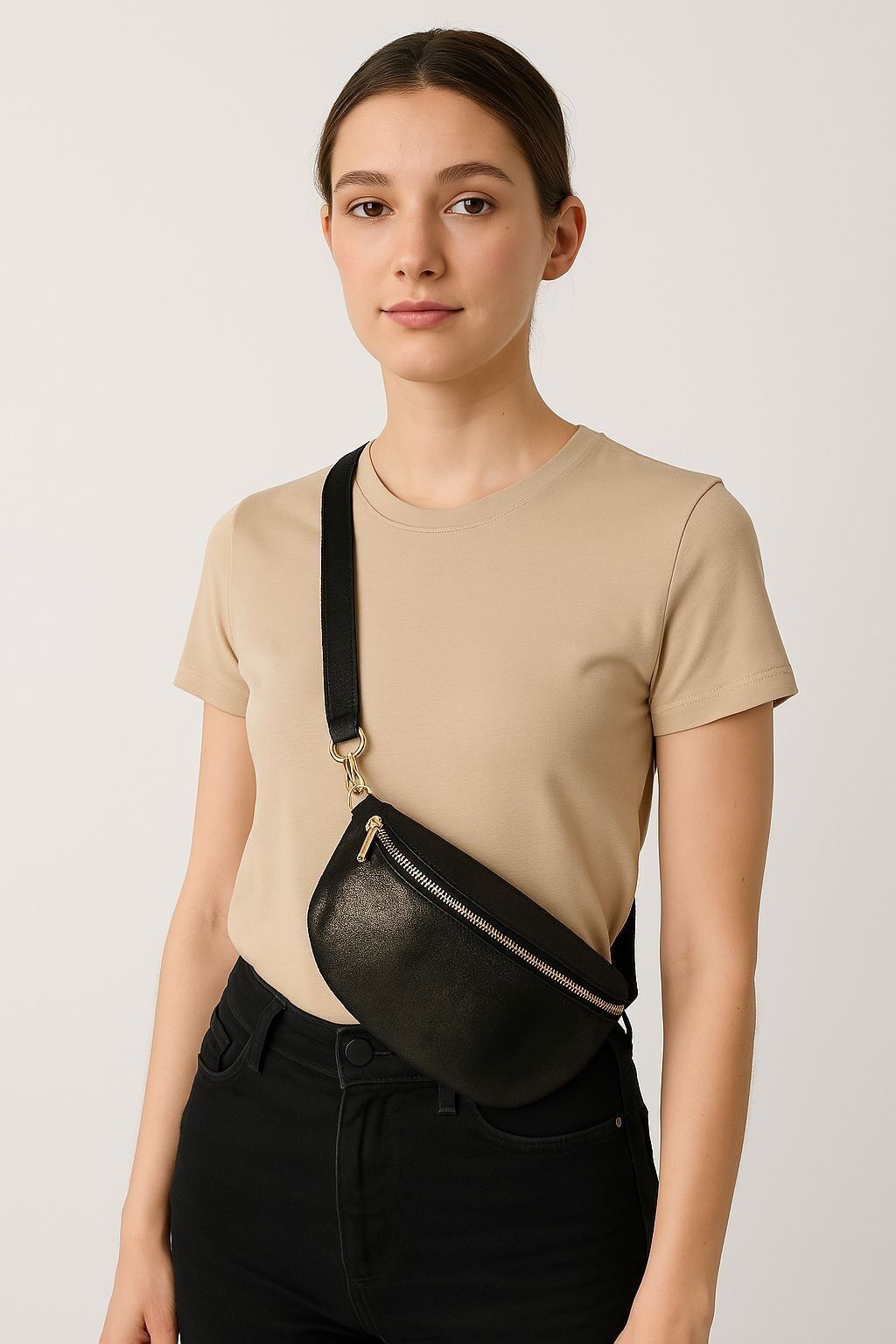 Shiny dim shimmer shoulder bag