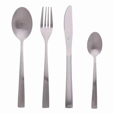 24-piece stainless steel cutlery set, silver finish, Madison