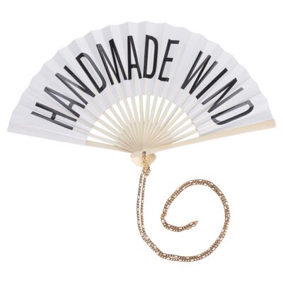 Handmade Wind Fan, Bamboo Handle with Chain, Bigismore