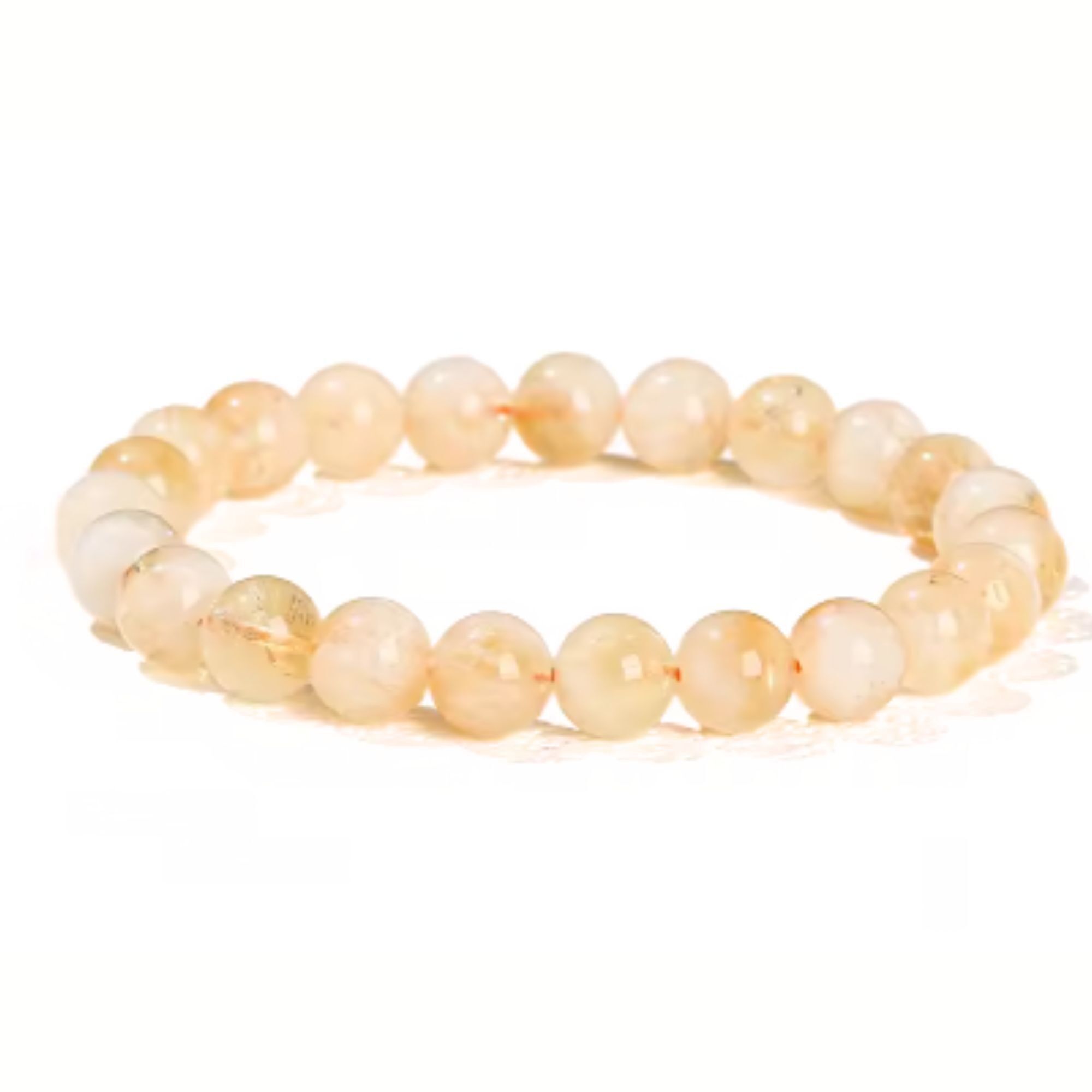 bracelet élastique pierre naturelle CITRINE perles rondes 8 mm
