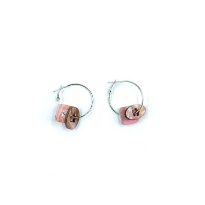 Créoles charmantes : design unique en rose et marron