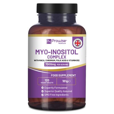 Myo-Inositol Complex 120 compresse vegane da 7000 mg per porzione con radice di maca nera