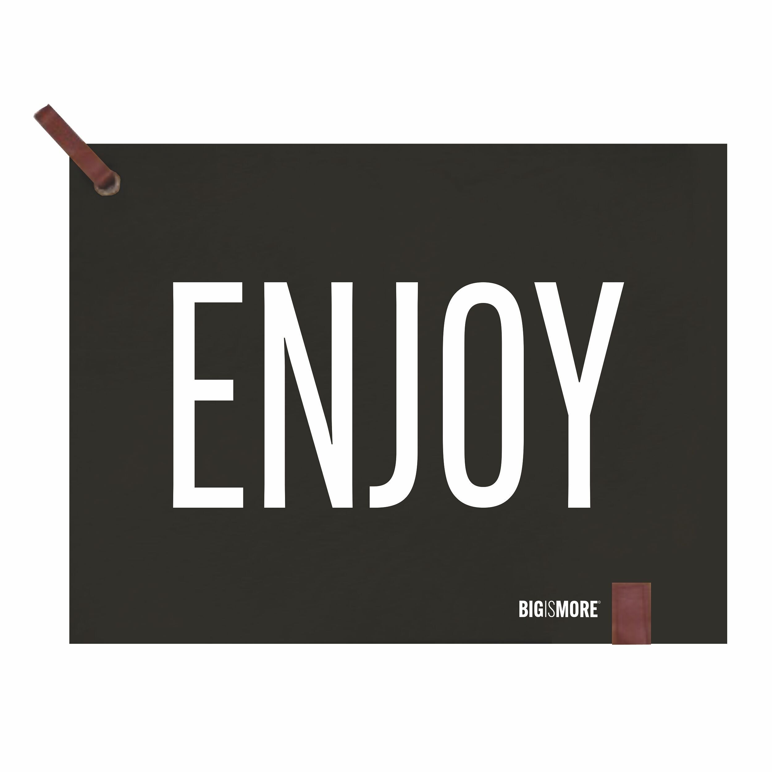 Tovaglietta in tessuto, decoro con scritta ENJOY, Bigismore