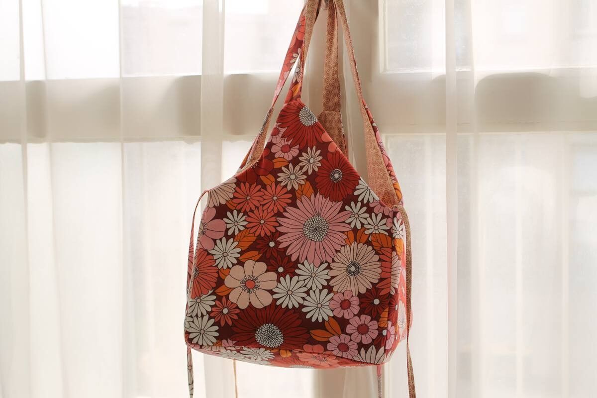 Cabas Jane réversible corolle rouge