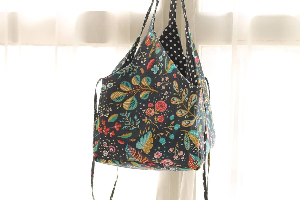 Cabas Jane réversible brin blanc