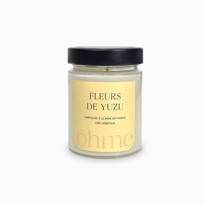 Candela profumata in barattolo ai fiori di yuzu | Cera vegetale, 190 g