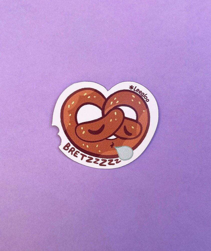 Bretz(zzz)el, humour alsacien・Autocollant français recyclé (4,6 x 4 cm)