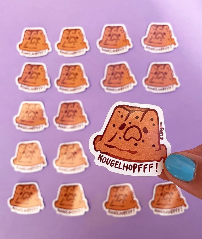 Kougelhopfff, humour alsacien・Sticker français recyclé (5 x 4,3 cm)