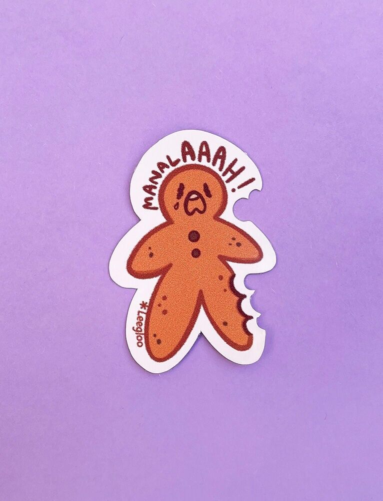 ManalAAAH, humour alsacien・Autocollant français recyclé (4 x 5,5 cm)