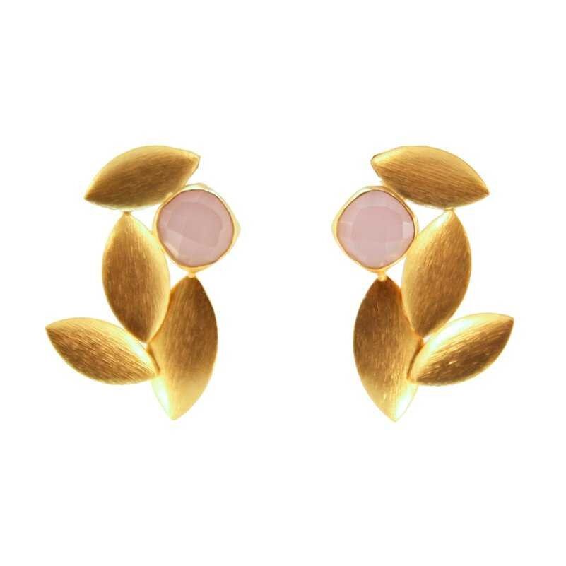 Hellrosa Agar Ohrringe