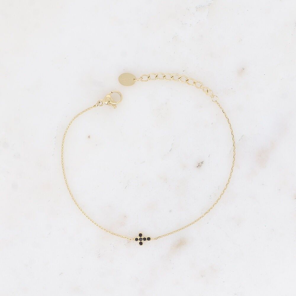 Bracciale - mini croce con ossidi di zirconio
