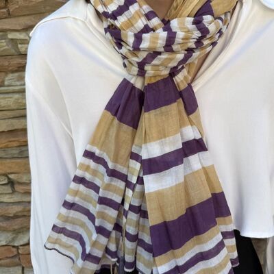 Sciarpa pareo 100% cotone indiano - 100x180 cm