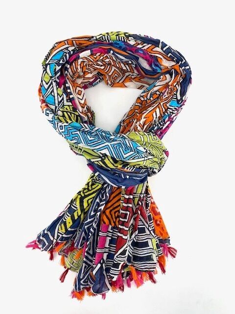 Pañuelo pareo 100% algodón indio multicolor