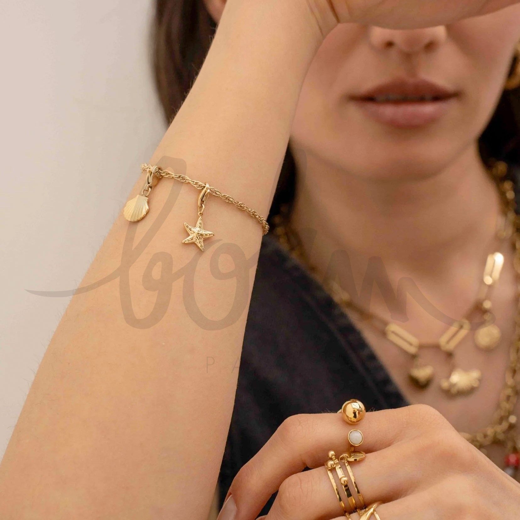 Isolda Armband – feines gedrehtes ovales Ringgeflecht