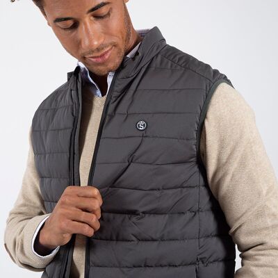 Gilet Ultraléger Bandes Grises