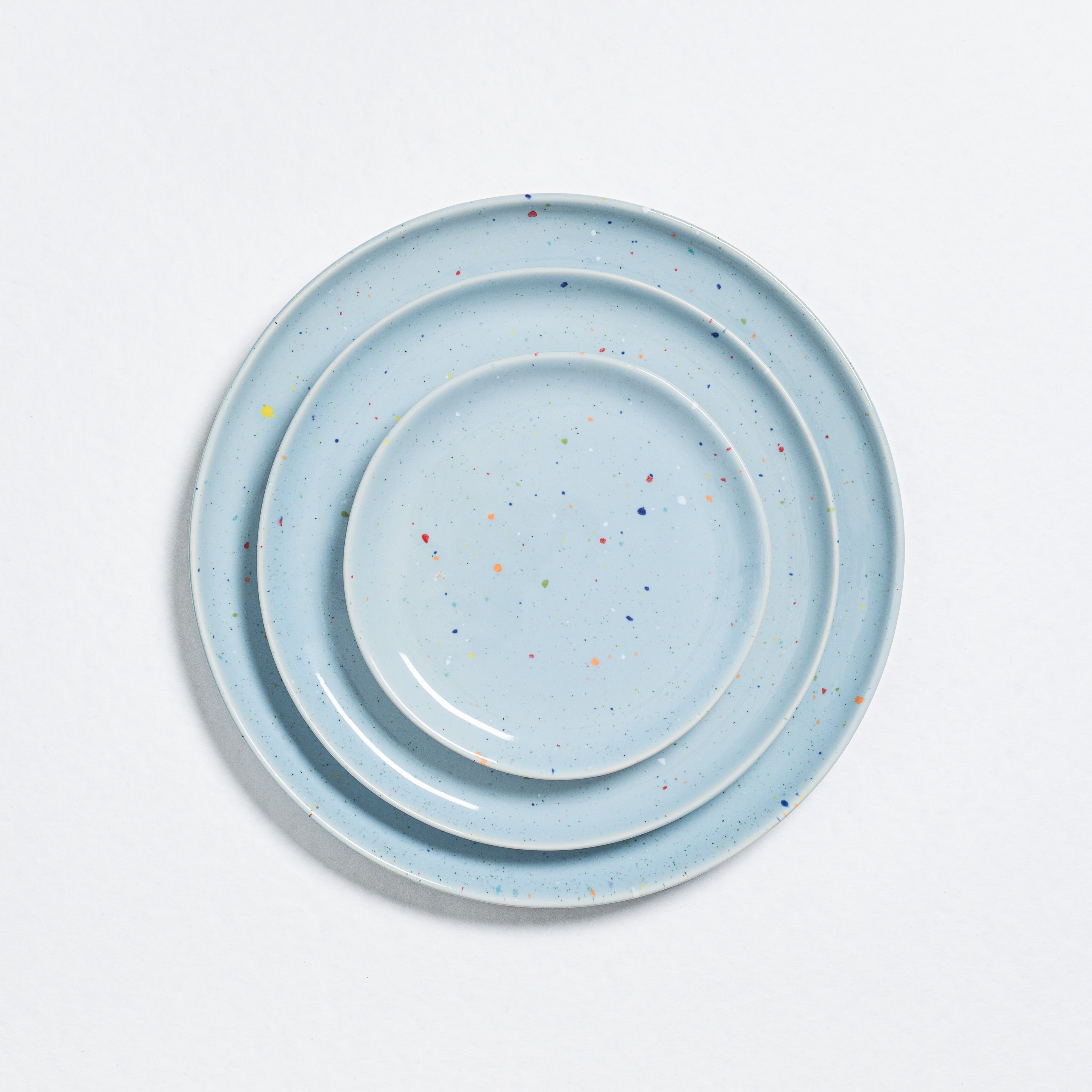 Nuovo piatto da insalata per feste 22 cm blu tenue