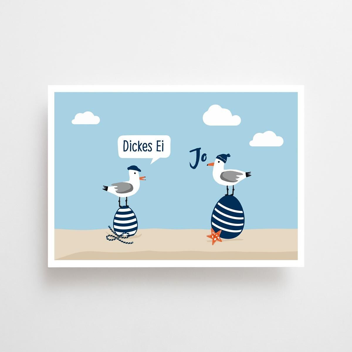 Osterkarte - Dickes Ei