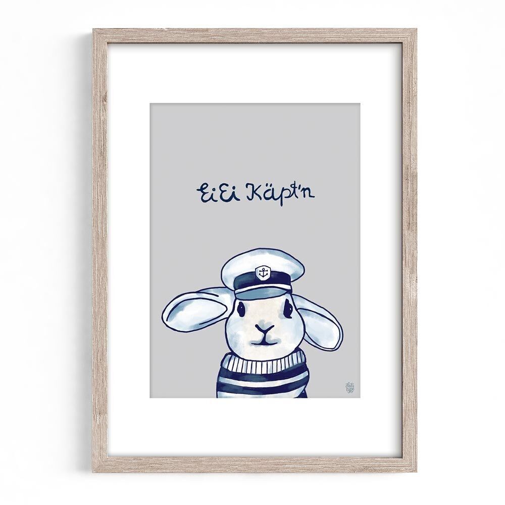 Manifesto marittimo A4 con passepartout - Ei Ei Käpt'n
