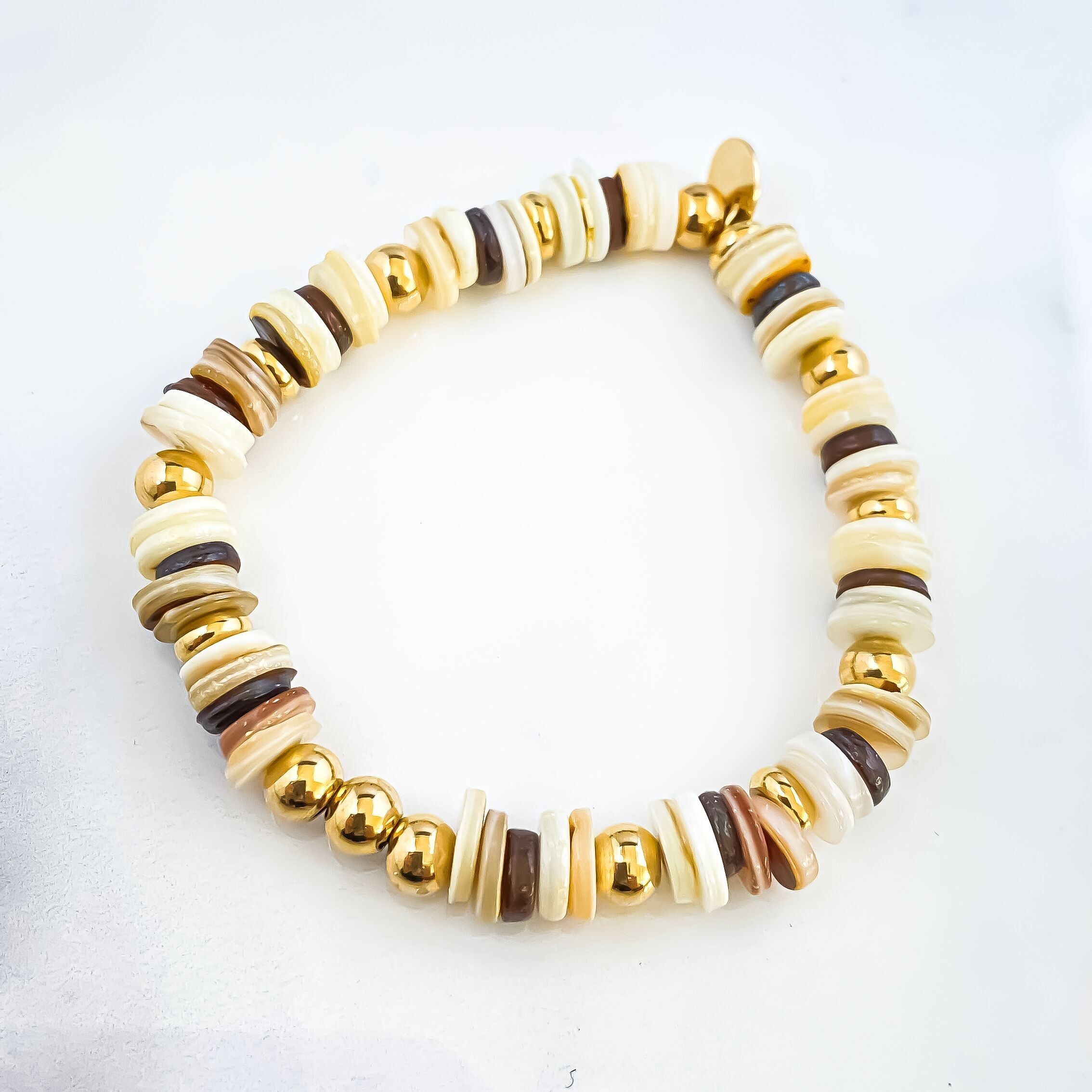 African Queen Armband Weiß