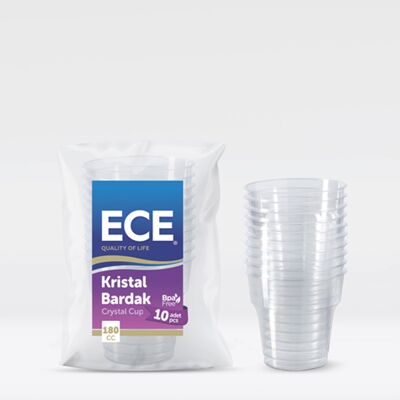 Ece Plastic Crystal Cup 180cc 10pcs (45)