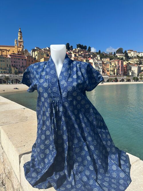 Robe Coton bleu marine confortable et légère