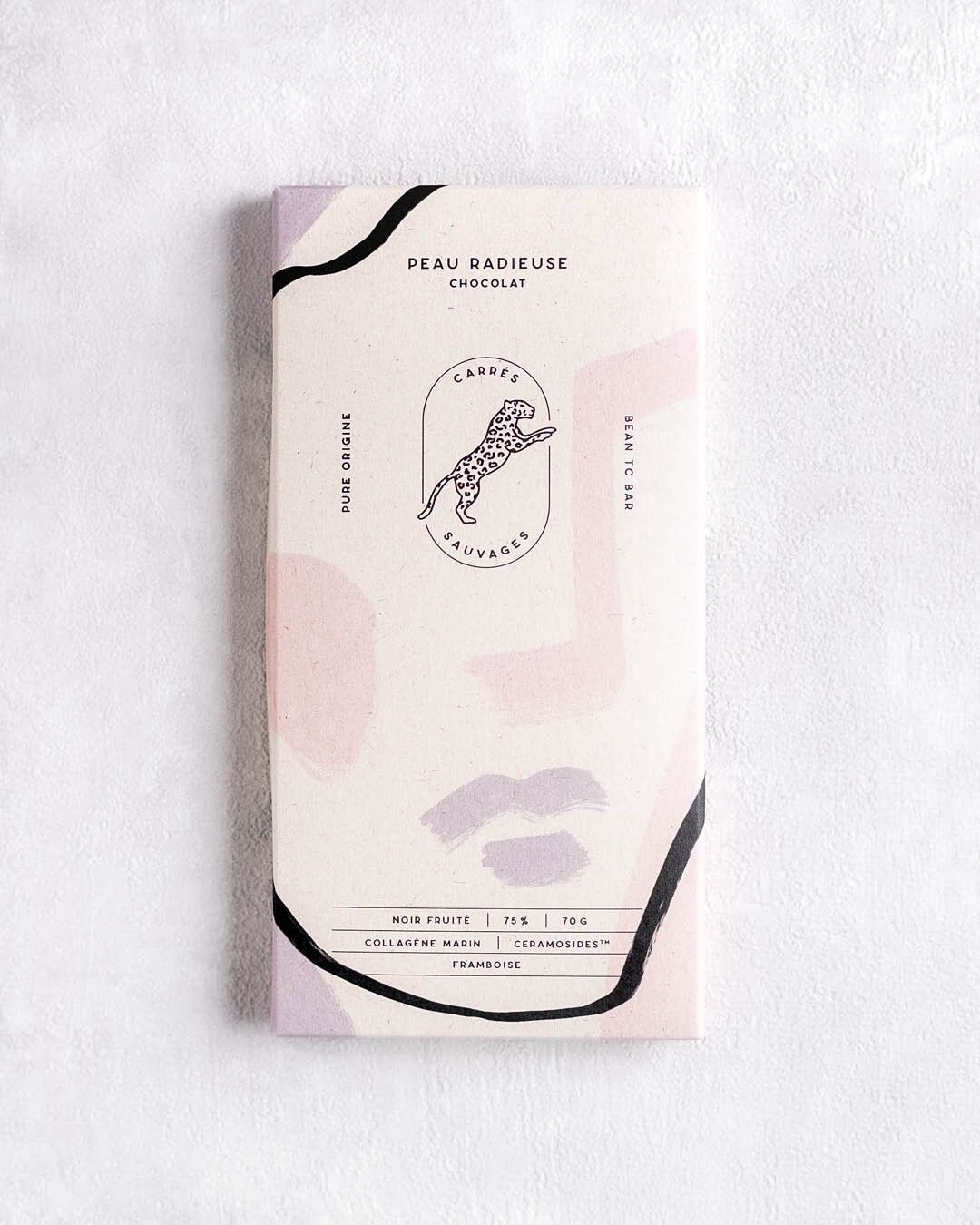 Barretta di collagene al cioccolato fondente e lampone - Pelle radiosa