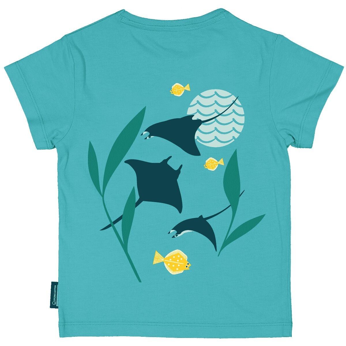 T-shirt enfant unisexe manches courtes en coton biologique - Mobula (2, 4, 6, 8 & 10 ans)