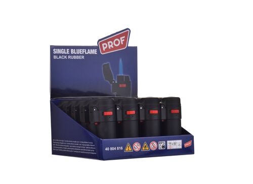 Briquet Jetflame en Caoutchouc Noir