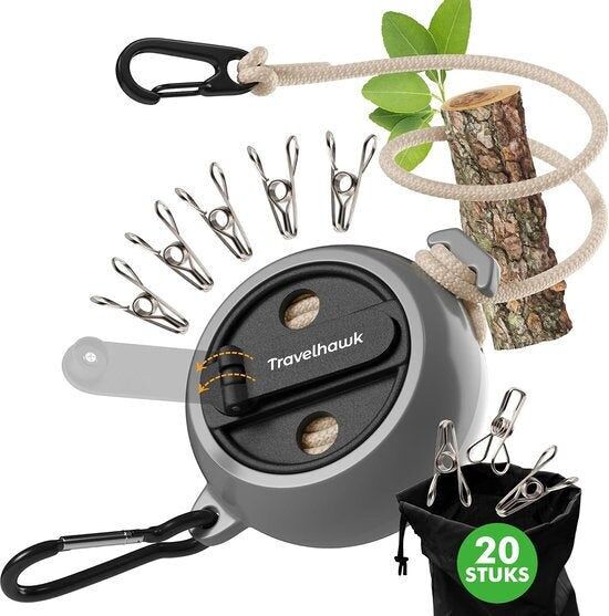 Ausziehbare Wäscheleine