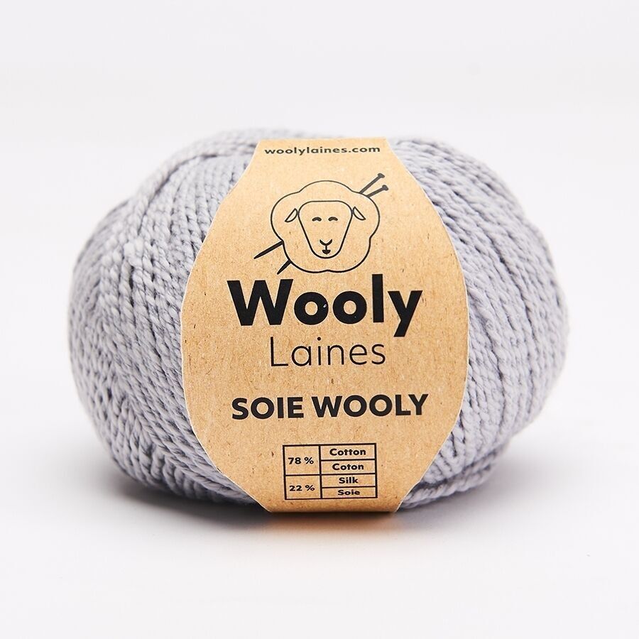 Wollknäuel aus SEIDE WOOLY BLAU-GRAU