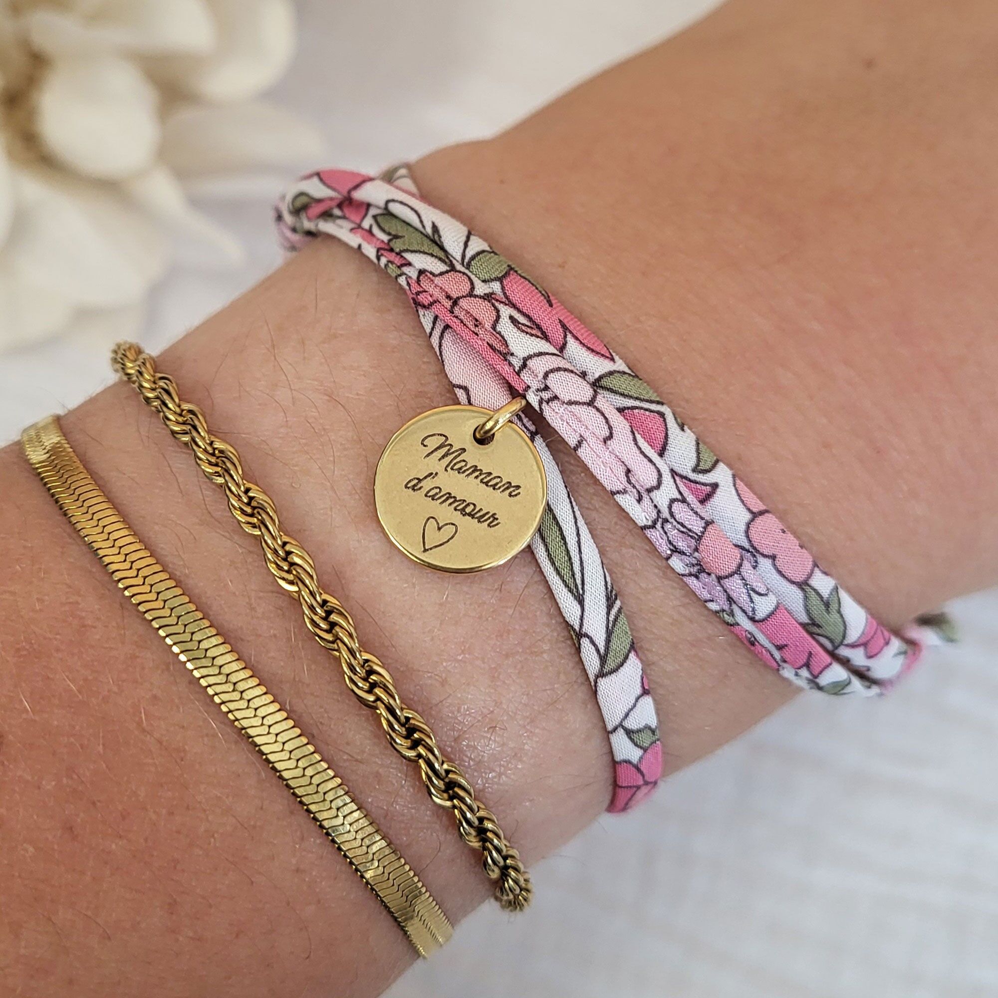 Bracciale Liberty in acciaio inossidabile - Daisy Rose scintillante